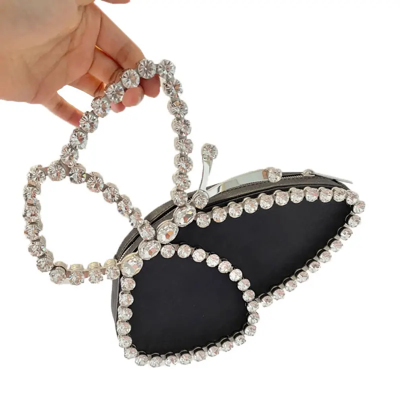 Rhinestone Metal Frame Evening Clutch Butterfly Shape Clutch Bag PU Diamond Crystal Women Small Handbags, Silver/gold/pink/black
Rhinestone Metal Frame Evening Clutch Butterfly Shape Clutch Bag PU Diamond Crystal Women Small Handbags, Silver/gold/pink/black