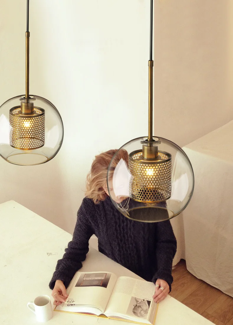 Zhongshan guzhen lighting factory designer hotel kitchen glass single pendant lighting