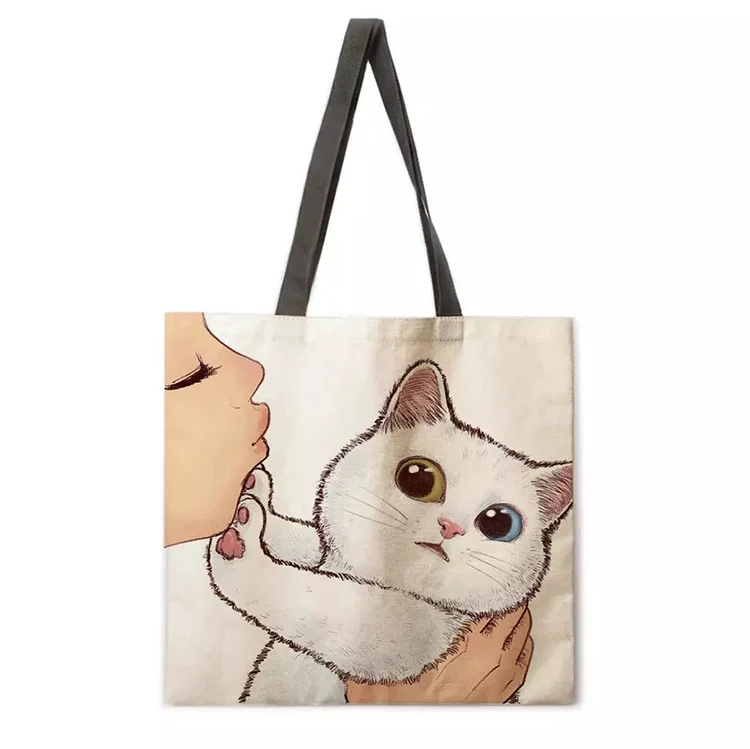 YASEN Cute Kissing Cat Canvas Bag Cotton Linen Bag Custom Printed Reusable Outdoor Casual Tote Shopping Bag
YASEN Cute Kissing Cat Canvas Bag Cotton Linen Bag Custom Printed Reusable Outdoor Casual Tote Shopping Bag