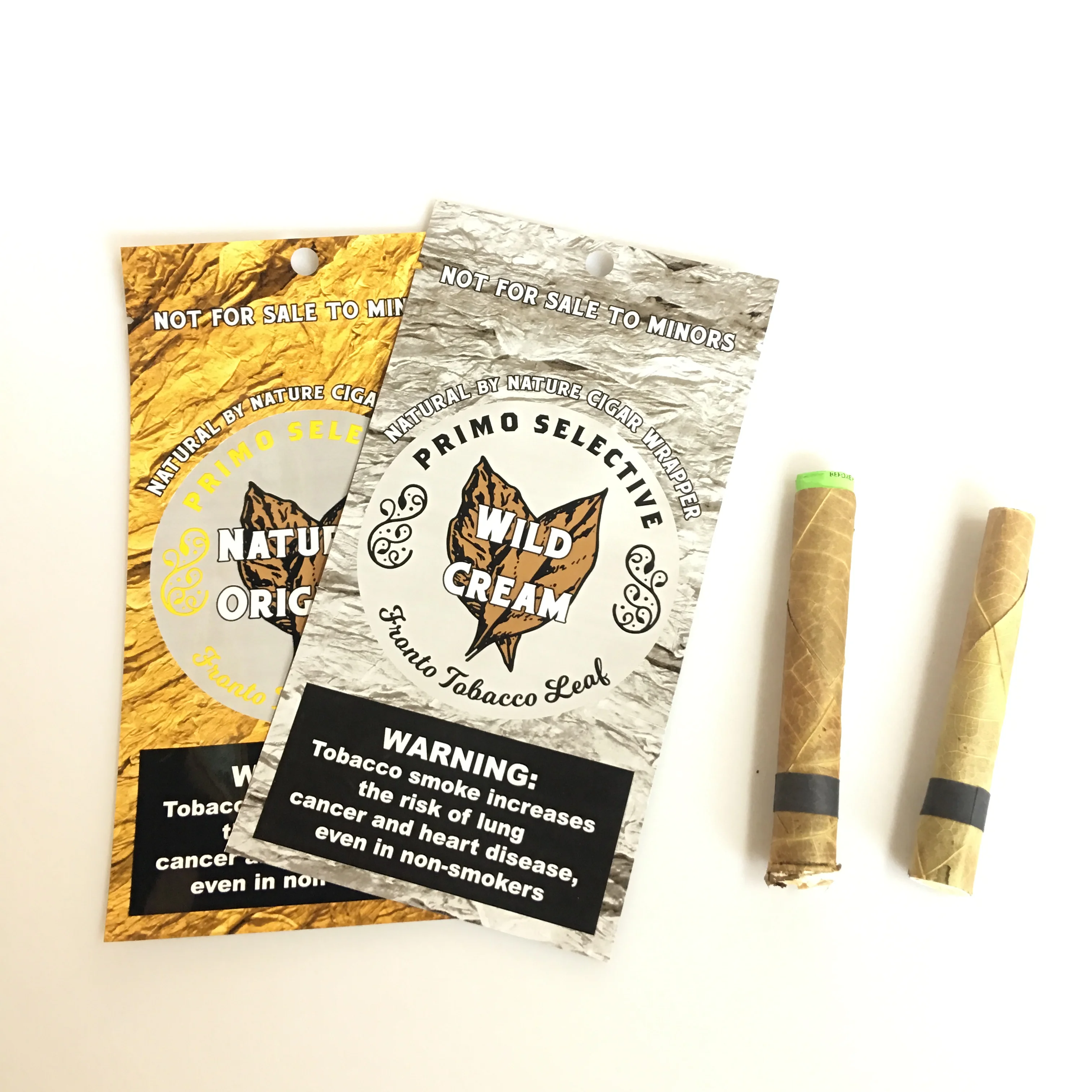 Custom Printed 100 Natural Cigar Wrapper Packaging Cigar Ziplock Bag