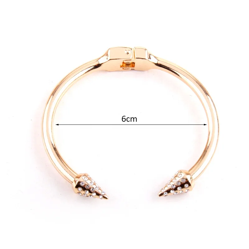 Fashion Boho Jewelry Metal Open Bangles & Bracelets Punk Wristband Cuff Bracelet Alloy rhinestone Nail bracelet Bangle
Fashion Boho Jewelry Metal Open Bangles & Bracelets Punk Wristband Cuff Bracelet Alloy rhinestone Nail bracelet Bangle