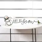 OEM Snowman Gifts Wooden Metal Xmas Ornaments Christmas Decoration