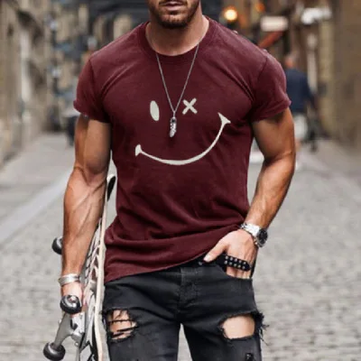 Fall clothing 2021 best-selling plain fashion casual loose hedging round neck short sleeve smiley T shirt imprimante t shirt, Picture color
Fall clothing 2021 best-selling plain fashion casual loose hedging round neck short sleeve smiley T shirt imprimante t shirt, Picture color