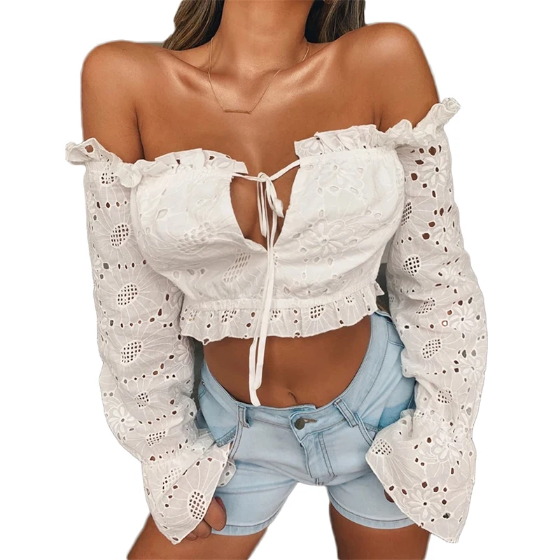 spring Women T-shirt Sexy Long Sleeve T-shirts Strap Off Shoulder Lace Stitching Female Casual Slim T Shirts Top, Solid
spring Women T-shirt Sexy Long Sleeve T-shirts Strap Off Shoulder Lace Stitching Female Casual Slim T Shirts Top, Solid
