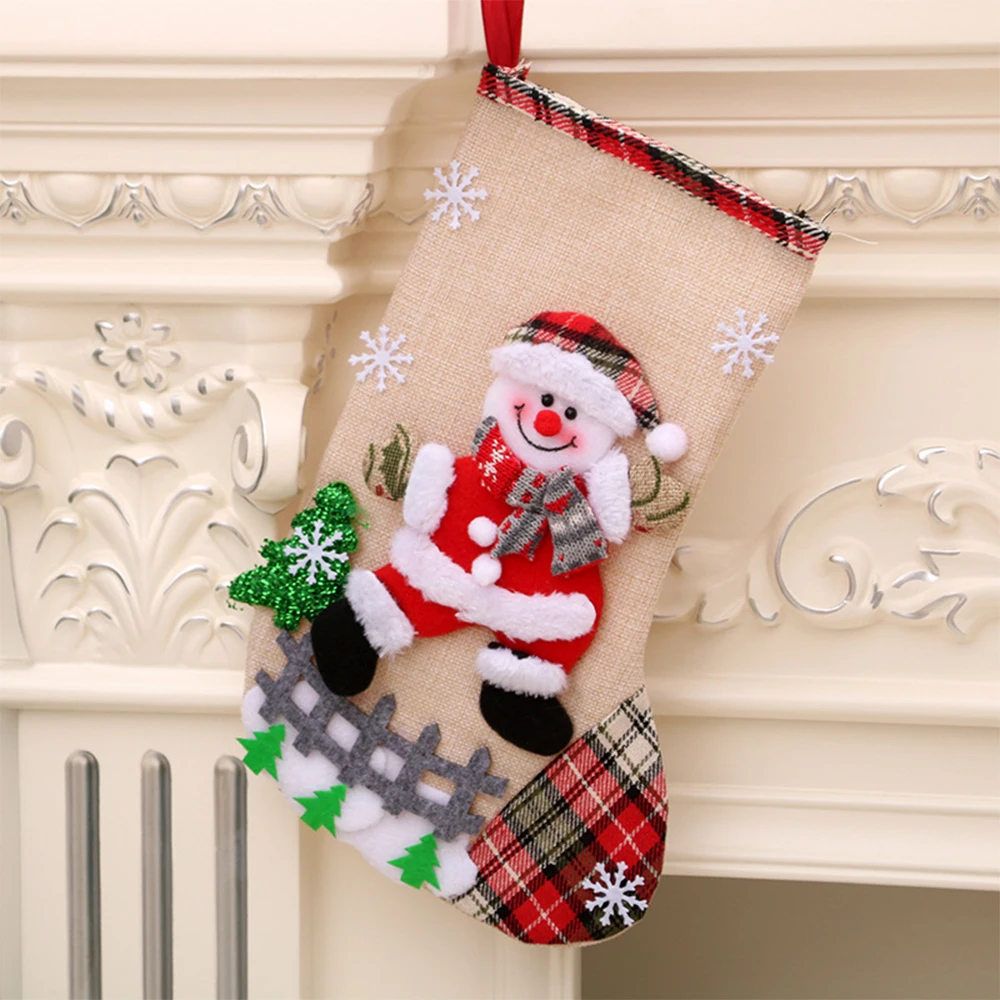 Newbility large multi-color linen xmas christmas socks gift bag indoor decoration 2021, Red
Newbility large multi-color linen xmas christmas socks gift bag indoor decoration 2021, Red