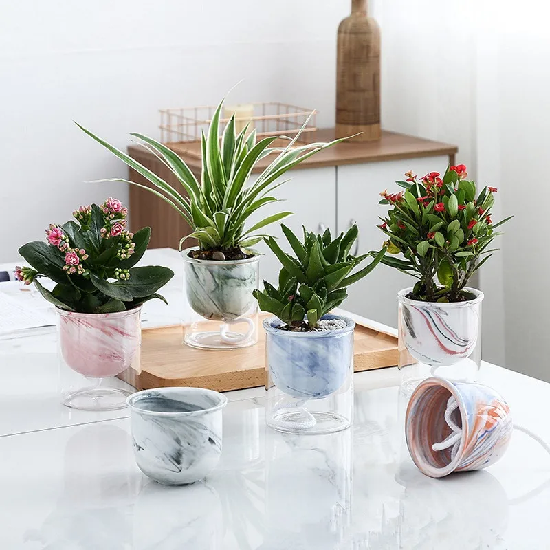 2021 hot sale ceramic flower pots nordic marble self watering plant pot for home garden, White, grey, pink, green, blue
2021 hot sale ceramic flower pots nordic marble self watering plant pot for home garden, White, grey, pink, green, blue