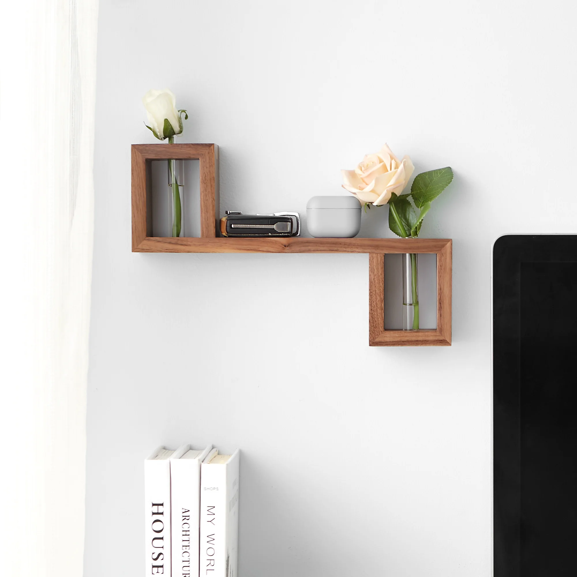 Wooden Hanging Planter Test Tube Flower Vases Wall Mounted Hydroponic Glass Vase With Solid Wood Frame For Home Decor, Natural color
Wooden Hanging Planter Test Tube Flower Vases Wall Mounted Hydroponic Glass Vase With Solid Wood Frame For Home Decor, Natural color