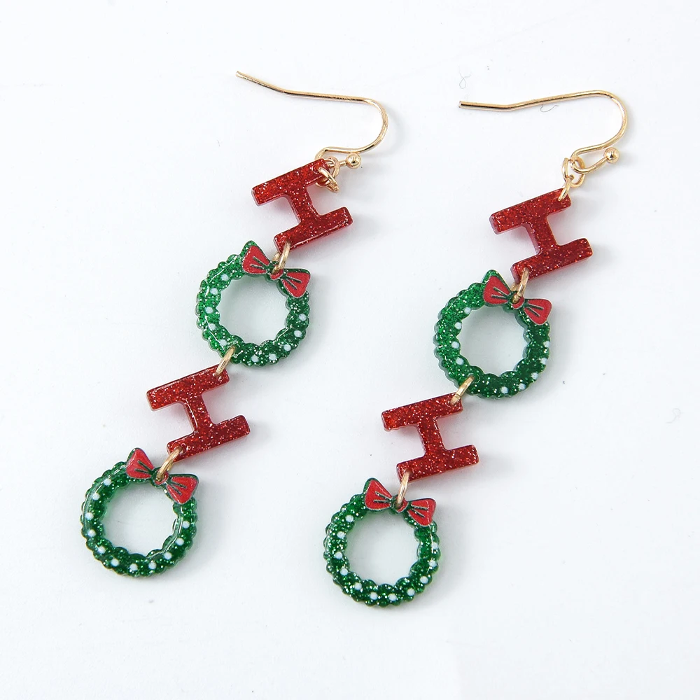 Veijer High Quality HOHO Christmas 2021 Acrylic Gold Plated Red Green Letter Drop ladies Earings, Green red
Veijer High Quality HOHO Christmas 2021 Acrylic Gold Plated Red Green Letter Drop ladies Earings, Green red