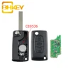 3 Buttons 433 MHZ CE0536 ID46 Chip Uncut Blade Flip Folding Auto Car Remote Key Fob ASK For Peugeot 307 308 407 607