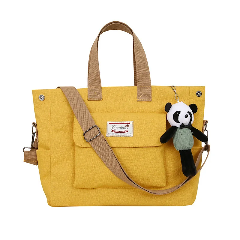 Textured canvas bag women's portable Tote Bag solid color large capacity Single Shoulder Messenger Bag, Customizable
Textured canvas bag women's portable Tote Bag solid color large capacity Single Shoulder Messenger Bag, Customizable