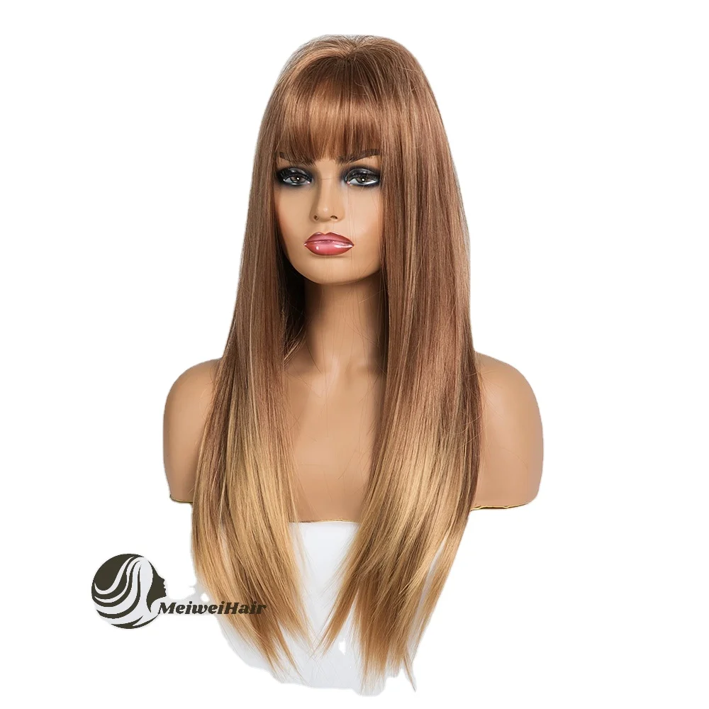 Meiwei Hair 2021 New Fashion Long Straight Ginger Synthetic Weaving or Natural Wig Wholesale Heat Resistant Blond Stripes Color
Meiwei Hair 2021 New Fashion Long Straight Ginger Synthetic Weaving or Natural Wig Wholesale Heat Resistant Blond Stripes Color