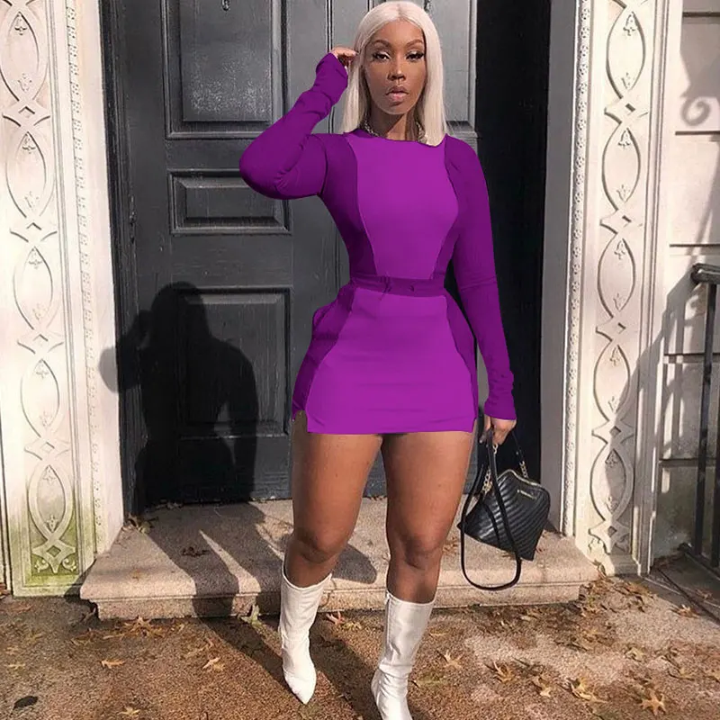 2021 New Fashion Two Piece Skirt Set Contrast Color Long Sleeve T Shirt 2 Piece Skirt Set Women Clothing
2021 New Fashion Two Piece Skirt Set Contrast Color Long Sleeve T Shirt 2 Piece Skirt Set Women Clothing