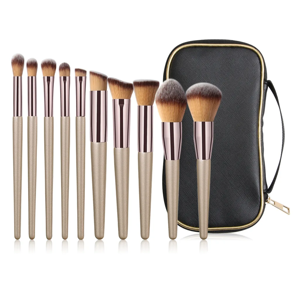 Amazon Hot Sale 10PCS With Make Up Bag Soft Synthetic Hair Makeup Brush Powder Foundation Eyeshadow Make Up Brushes Set
Amazon Hot Sale 10PCS With Make Up Bag Soft Synthetic Hair Makeup Brush Powder Foundation Eyeshadow Make Up Brushes Set
