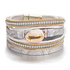 Plain Flower Druzy Bangle Fashion Multicolor Bracelet