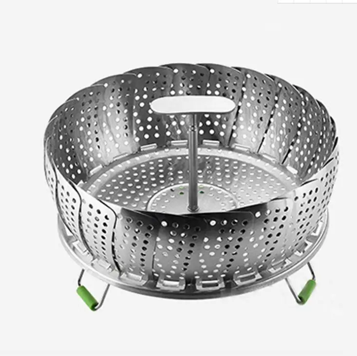 Stainless Steel Steaming Basket New Folding Mesh Food Vegetable Egg Dish Basket Cooker Steamer Expandable Kitchen Tool, Silver
Stainless Steel Steaming Basket New Folding Mesh Food Vegetable Egg Dish Basket Cooker Steamer Expandable Kitchen Tool, Silver