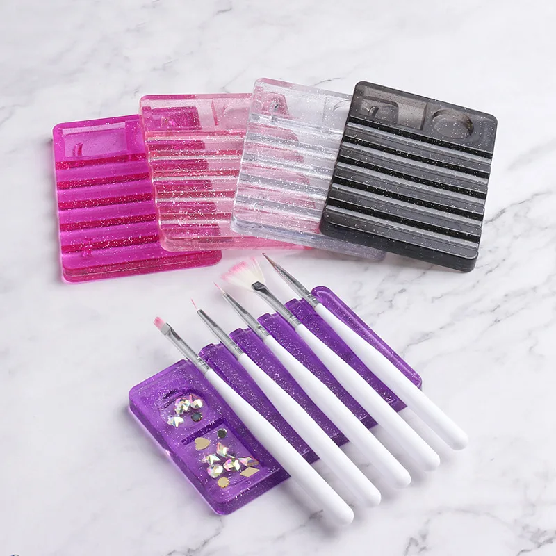 Beauty Manicure Tools 5 Grids Plastic Nail Polish Color Palette Tray Holde Display Stand Nail Art Acrylic Brush Pen Holder, Purple black clear blue rose red
Beauty Manicure Tools 5 Grids Plastic Nail Polish Color Palette Tray Holde Display Stand Nail Art Acrylic Brush Pen Holder, Purple black clear blue rose red