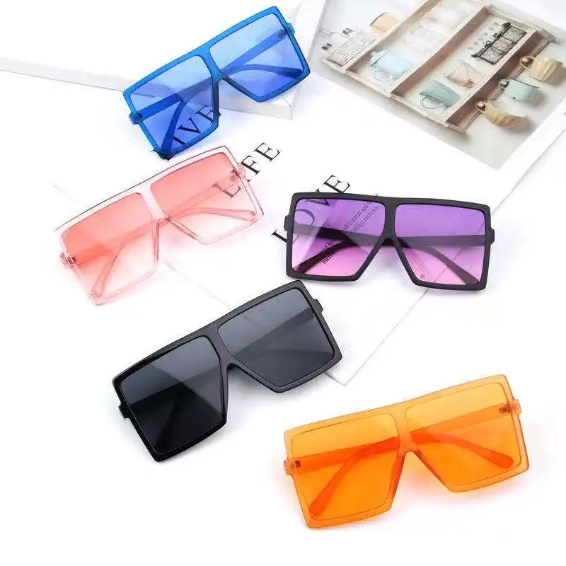 Hot selling Plastic Big Square Frame Oversized Colorful Custom Fashion Trendy Women Men Sun Glasses Shades Sunglasses 2021, 13 colors 
Hot selling Plastic Big Square Frame Oversized Colorful Custom Fashion Trendy Women Men Sun Glasses Shades Sunglasses 2021, 13 colors