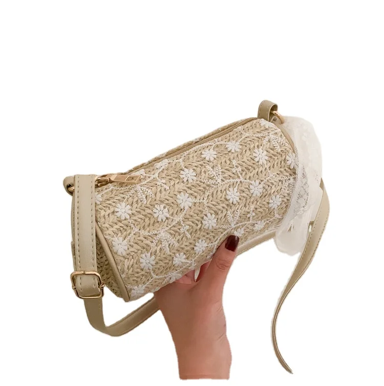Customized Logo Lady Spring Season Straw Bag Girls' Lace Decorative Summer Straw Bag For Beach Manufacture Women Straw Woven Bag
Customized Logo Lady Spring Season Straw Bag Girls' Lace Decorative Summer Straw Bag For Beach Manufacture Women Straw Woven Bag