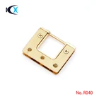 Handbag handle zinc alloy gold rings bag 40mm metal square ring buckle