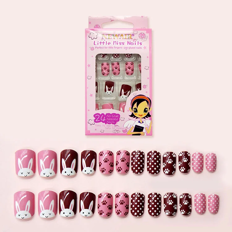 Amazon Hot Sale Kids Full Cover Plastic Press on Pre-glue False Nail Kits Fakes For Children Nail Art Decoration Lovel
Amazon Hot Sale Kids Full Cover Plastic Press on Pre-glue False Nail Kits Fakes For Children Nail Art Decoration Lovel