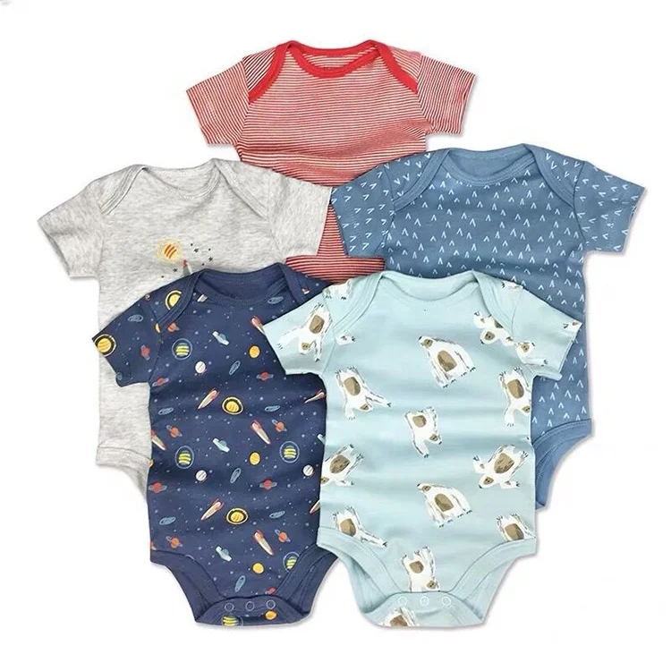 Factory direct sales 100% cotton infant boy pajamas Newborn girl jumpsuit romper summer 5pck baby onesie
Factory direct sales 100% cotton infant boy pajamas Newborn girl jumpsuit romper summer 5pck baby onesie