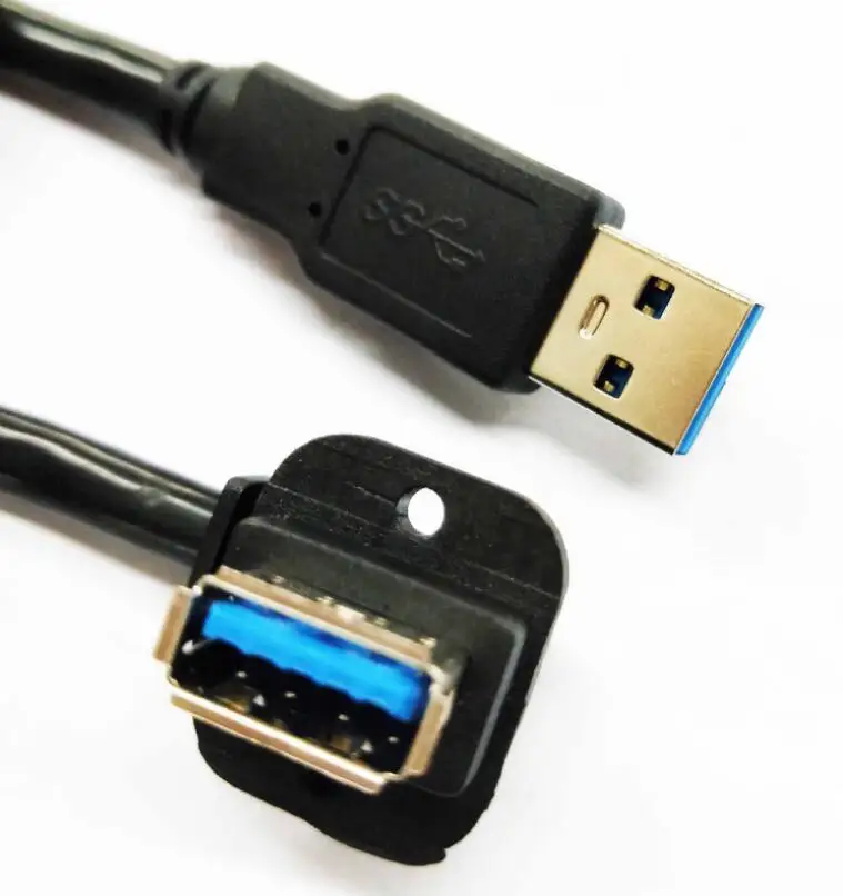 50cm USB 3.0 A male to 90 degree angle USB A female with panel mount screw cable, Black, blue, gray, grey, red, white
50cm USB 3.0 A male to 90 degree angle USB A female with panel mount screw cable, Black, blue, gray, grey, red, white