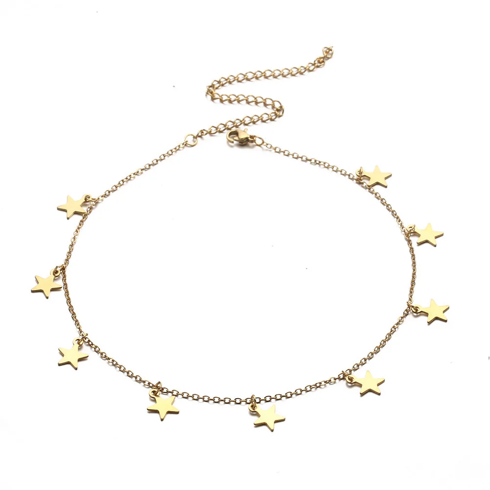 Girls Fashion Jewelry Stainless Steel Pentagram Star Pendant Tarnish Waterproof Anklets For Women
Girls Fashion Jewelry Stainless Steel Pentagram Star Pendant Tarnish Waterproof Anklets For Women