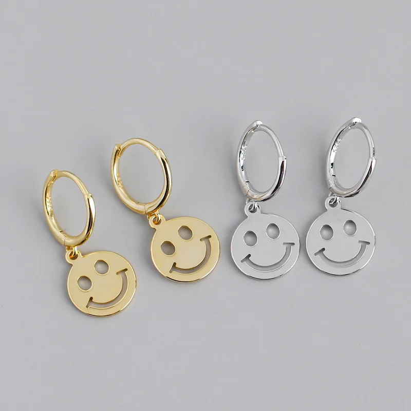 Hot Sale Vogue 925 Sterling Silver Earrings Hoop Round Smile Face Pendant Huggies Earrings Unisex Jewelry For Women, As picture
Hot Sale Vogue 925 Sterling Silver Earrings Hoop Round Smile Face Pendant Huggies Earrings Unisex Jewelry For Women, As picture