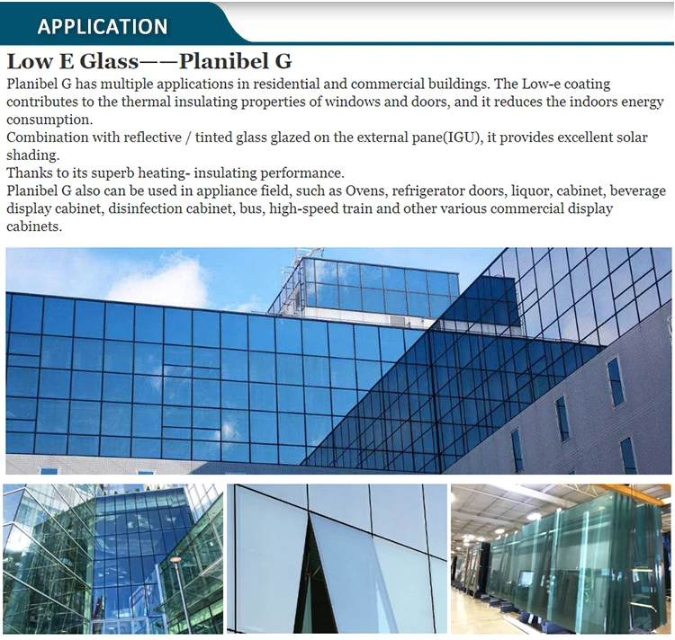 Factory Customized Low E Glazing Glass Curtain Wall Low-E Tempered Insulating Glass