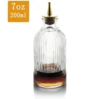 Vodka Bottle Clear Glass Vodka Bottle 6.2*5.4*5.4 Inches Vodka Spirit Bottle Glass Cocktail Bitter Bottle