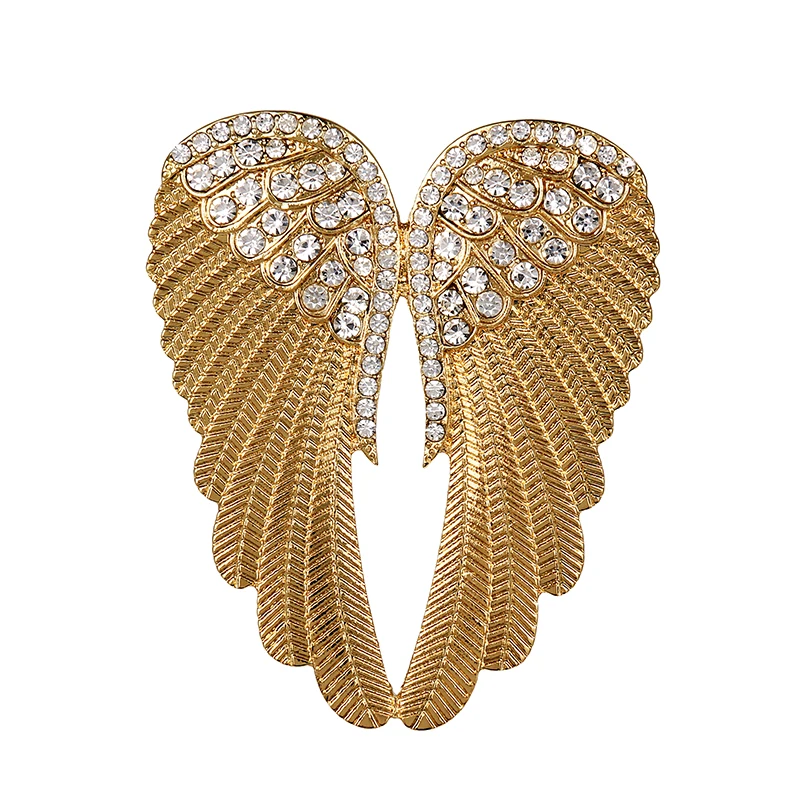 New Arrival Gold or Silver Plated Rhinestones Pave Large Size Archangel Angel Wing Brooch Pins
New Arrival Gold or Silver Plated Rhinestones Pave Large Size Archangel Angel Wing Brooch Pins