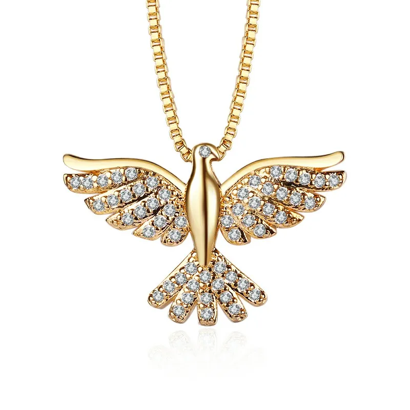 2022 New Religious Jewelry Holy Spirit Bird Pendant Necklace Women Fashion 14K Gold Plated Necklace
2022 New Religious Jewelry Holy Spirit Bird Pendant Necklace Women Fashion 14K Gold Plated Necklace