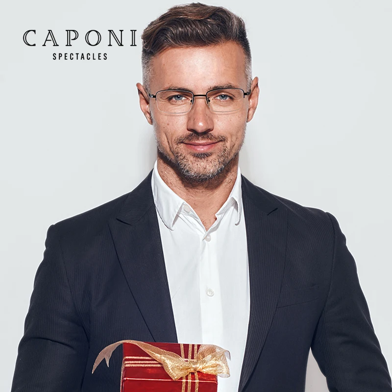 CAPONI Wholesale Flexible TR90 Alloy Frame Anti Blue Resin Lens Prescription Rectangle Men Reading Glasses Blue Light Blocking, 2 colors
CAPONI Wholesale Flexible TR90 Alloy Frame Anti Blue Resin Lens Prescription Rectangle Men Reading Glasses Blue Light Blocking, 2 colors