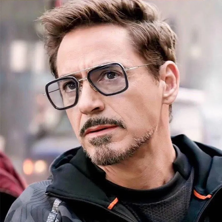

Fashionable Square Shades Tony Stark Iron Man Gafas de Sol Trendy Mens Sunglasses