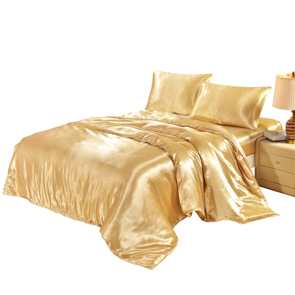 Bed Sheet Bedding Set Solid Color Satin Twin Queen King Size 4Pcs Bedding Set For Home Decoration
Bed Sheet Bedding Set Solid Color Satin Twin Queen King Size 4Pcs Bedding Set For Home Decoration