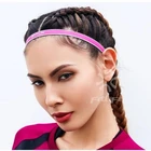 Wholesale fashion printed Elastic headband Sports Yoga Headbands anti-slip silicone sports sweatband