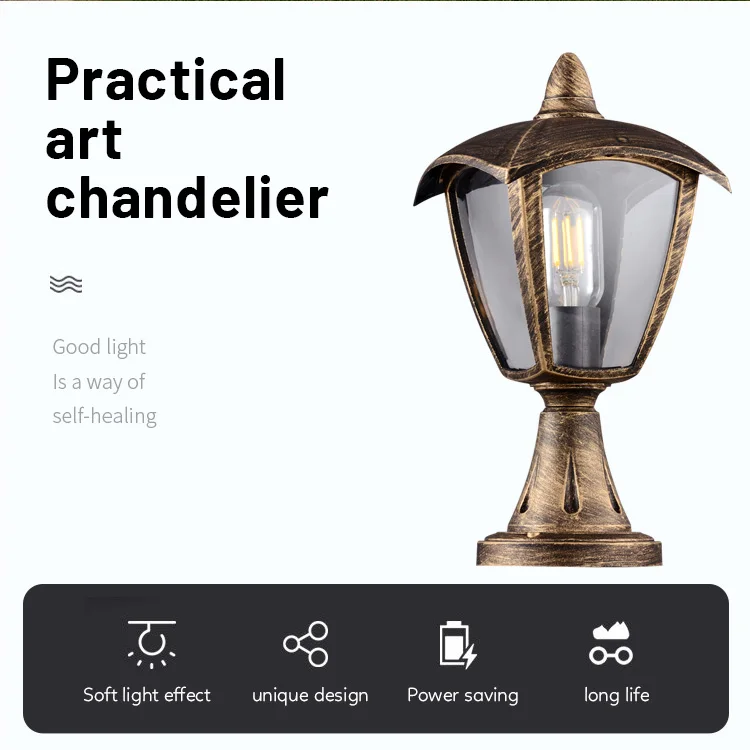 Custom Hot Sale Outdoor Lighting Waterproof Energy Saving Pillar Lights