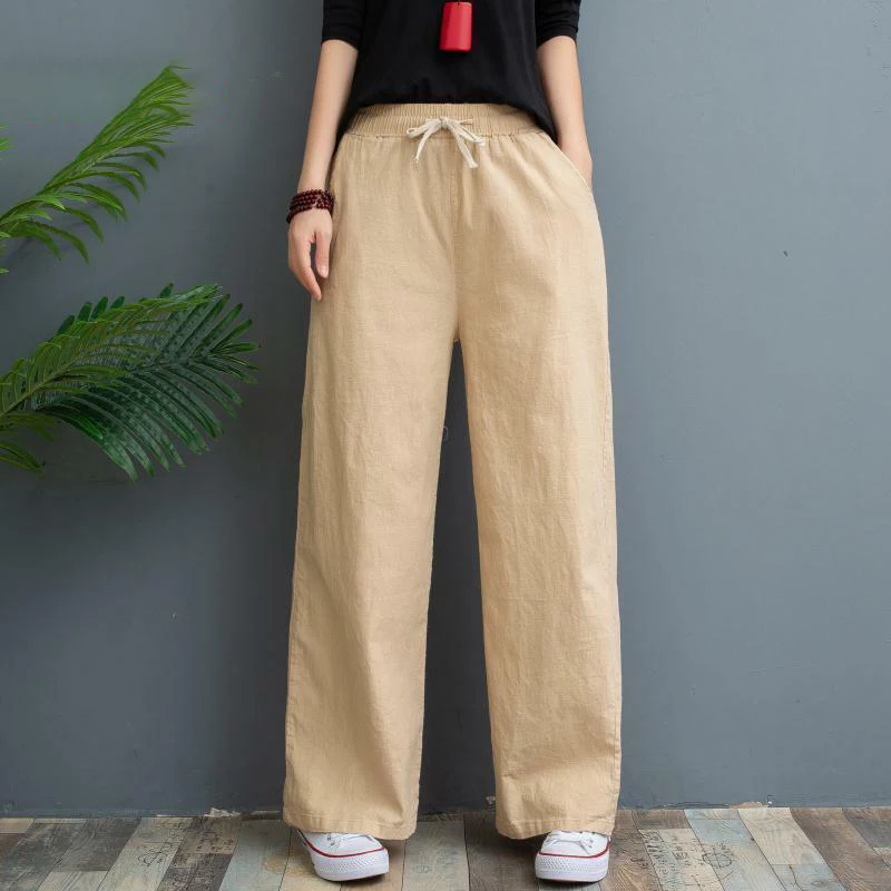 Hot Sale Womens Comfort Wide Leg Pants Ladies Long Loose Linen Pants For Women Plus Size
Hot Sale Womens Comfort Wide Leg Pants Ladies Long Loose Linen Pants For Women Plus Size