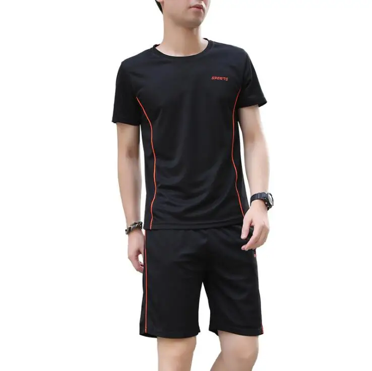 Sportsuit Men's new summer short sleeved T-shirt two piece fitness loose fitting casual running sportswear
Sportsuit Men's new summer short sleeved T-shirt two piece fitness loose fitting casual running sportswear