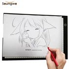 USB powered A4 animation drawing tracing LED light pad with ruler