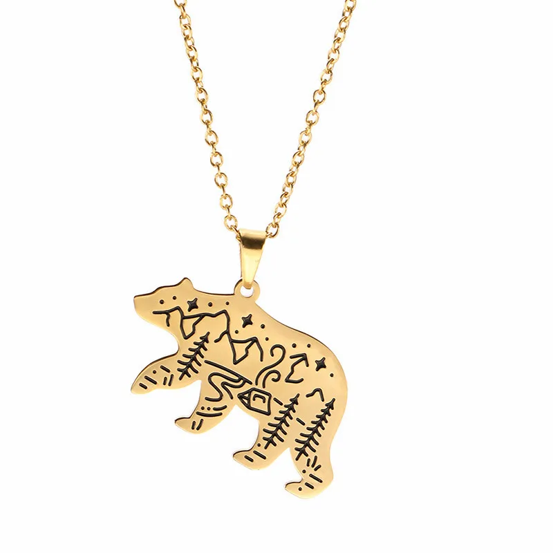 Personalized Stainless Steel Necklace Bear Animal Unique Necklaces Forest Animals Engraved Stainless Steel Necklace
Personalized Stainless Steel Necklace Bear Animal Unique Necklaces Forest Animals Engraved Stainless Steel Necklace