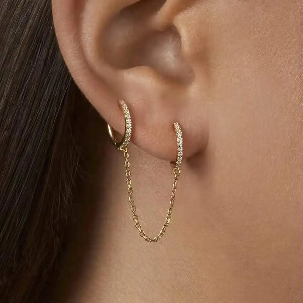 Chain Tassel Golden/White Rose Gold Crystal Simple Bohemia Earring For women Girls Two Ear Hole Piercing Hoop Earrings, Gold,sliver
Chain Tassel Golden/White Rose Gold Crystal Simple Bohemia Earring For women Girls Two Ear Hole Piercing Hoop Earrings, Gold,sliver