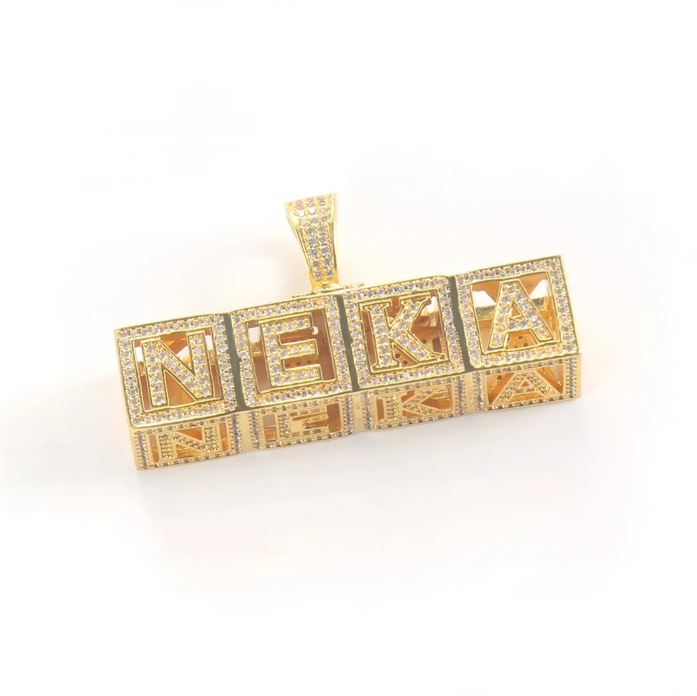 Hip Hop Jewelry Hot Selling Micro-inlaid Zircon Dice Block 26 English Letter Pendant Necklace, Picture shows
Hip Hop Jewelry Hot Selling Micro-inlaid Zircon Dice Block 26 English Letter Pendant Necklace, Picture shows