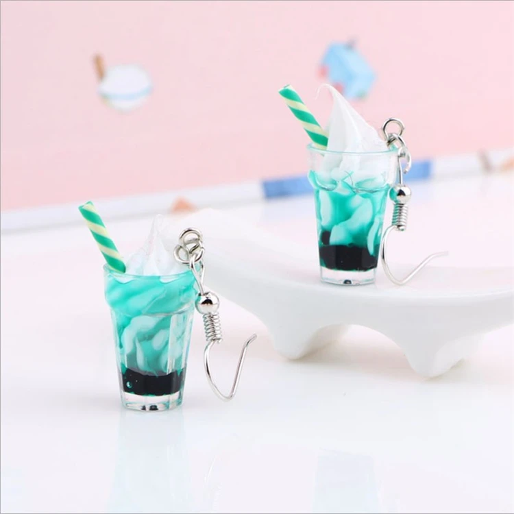 Simulation three-dimensional pearl milk tea cup earring straw cup creative diy earrings resin material coffee cup earrings, As the picture show
Simulation three-dimensional pearl milk tea cup earring straw cup creative diy earrings resin material coffee cup earrings, As the picture show
