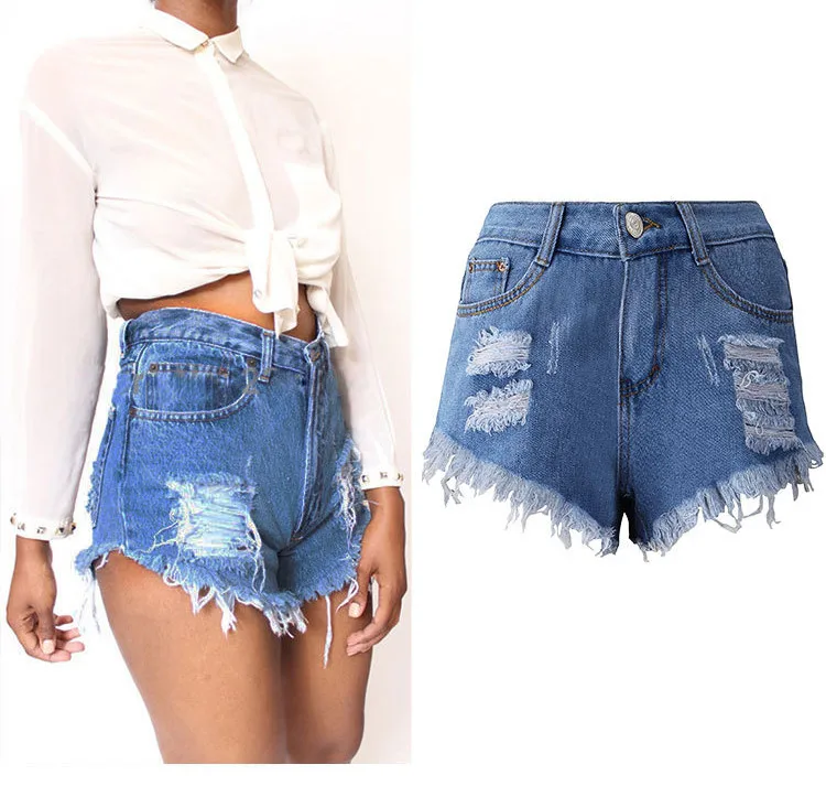 Sexy girls jean shorts hot sale summer fashion women's shorts ripped jean Blue Plus size women jean shorts
Sexy girls jean shorts hot sale summer fashion women's shorts ripped jean Blue Plus size women jean shorts