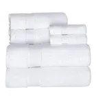 Cotton Towel Set China Factory 6pc 400g 600g White Custom Egyptian 100% Cotton Luxury Hotel Bathroom Towel Set
