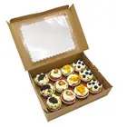 Custom Cake packaging cardboard cakebox birthday cake box with window