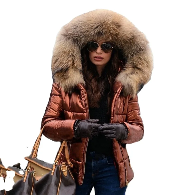 Wholesale Comfortable Woman Winter 2022 Leather Jacket Ladies Short Zipper Cotton-padded Winter Luxury Fur Bubble Coat for Women 
Wholesale Comfortable Woman Winter 2022 Leather Jacket Ladies Short Zipper Cotton-padded Winter Luxury Fur Bubble Coat for Women