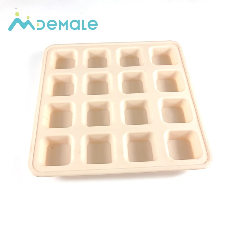 16 cavity Squares shape silicone soap mold, Pink,blue