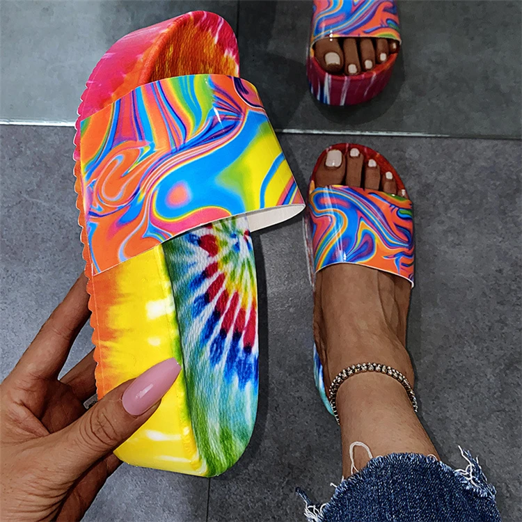 Block Heel Slippers Ladies Printed Rainbow Platform Slides Shoes 2021 Summer Beach Wedge Sandals Women, As pictures or customized color
Block Heel Slippers Ladies Printed Rainbow Platform Slides Shoes 2021 Summer Beach Wedge Sandals Women, As pictures or customized color